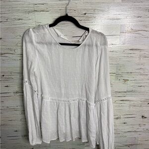 Apricot - white long sleeve blouse boho size 6